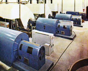 The gas turbines, pictured in 1970