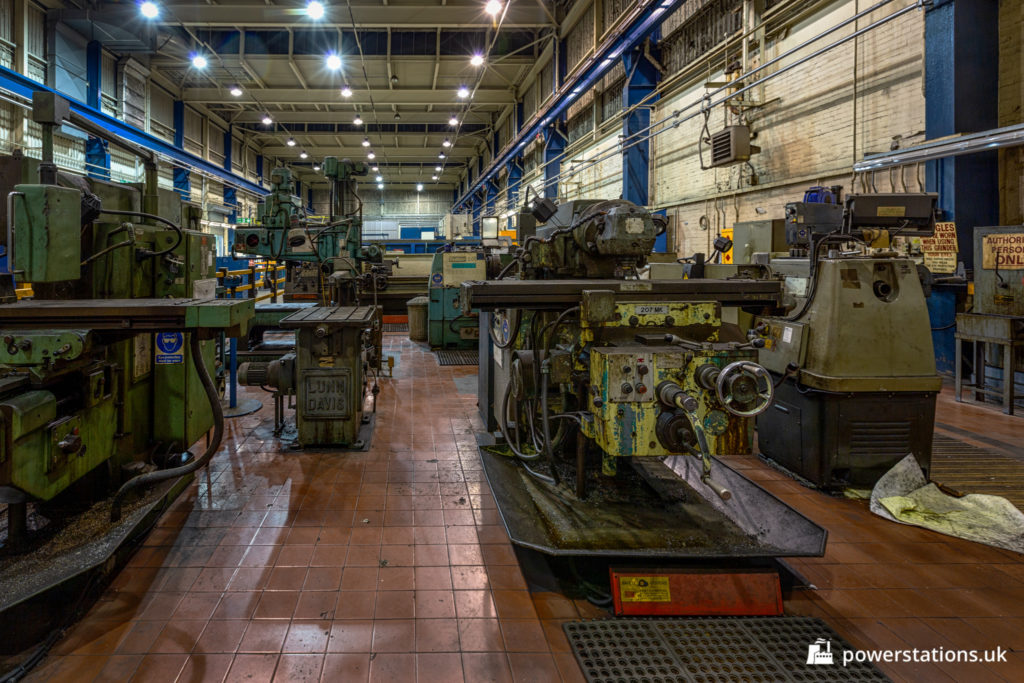 Metalworking machinery in the main workshop