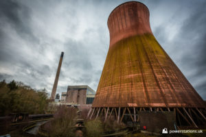 Ironbridge Power Station behind one of the cooling towers