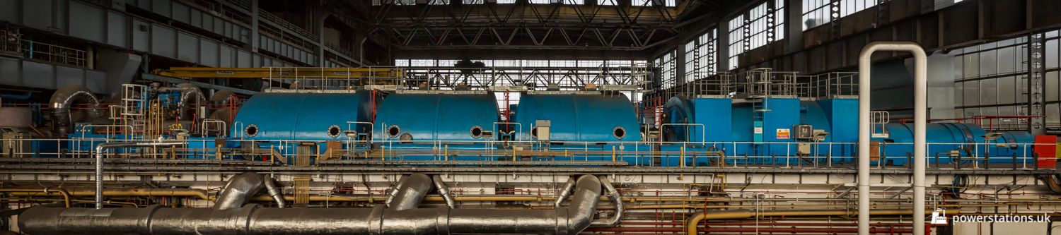 Side elevation of unit 2 turbo-generator set