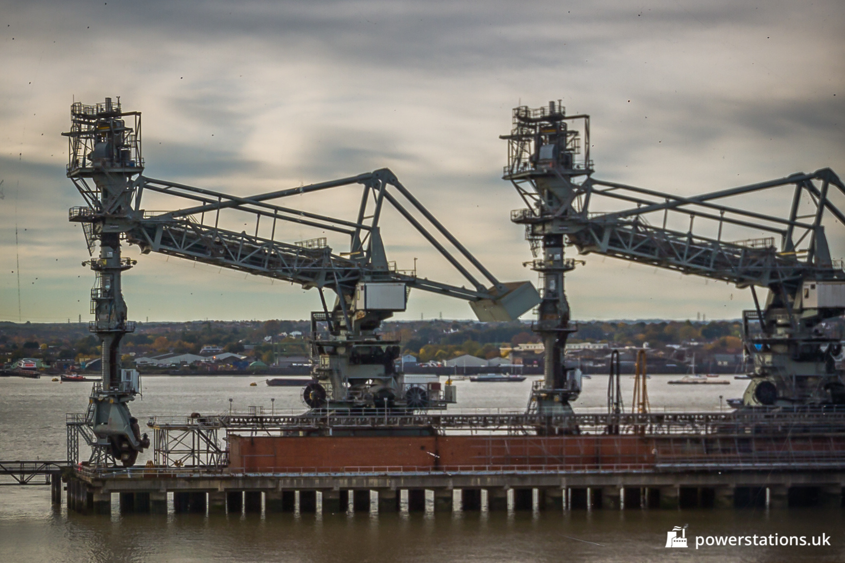 Kone unloaders on jetty