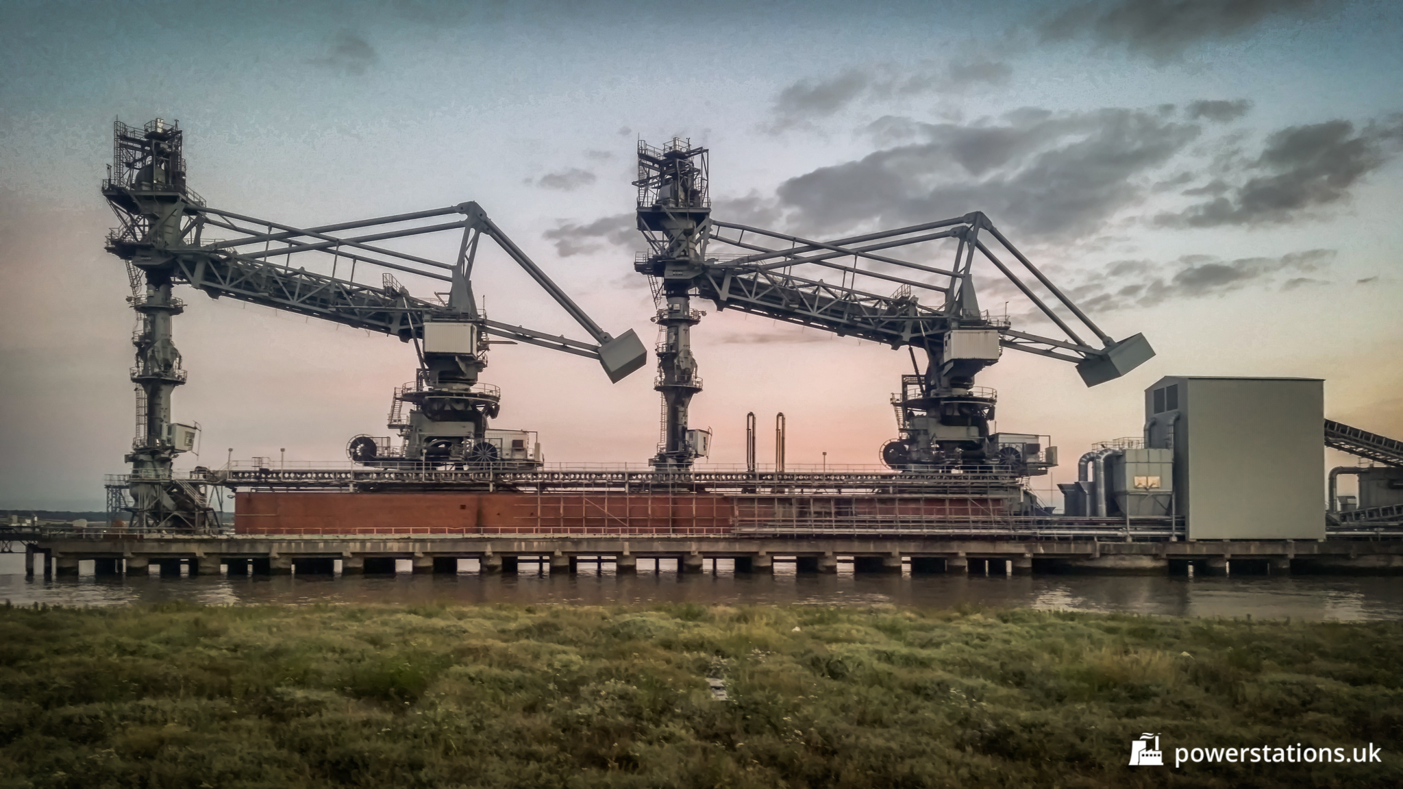 The two Kone continuous ship unloaders