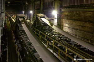 Conveyors above the bunkers