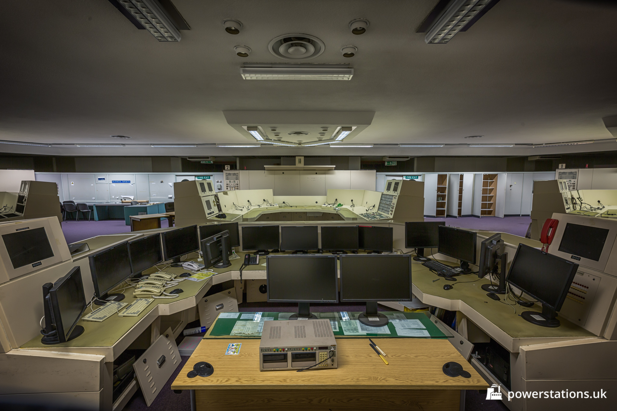 View from the central workstation