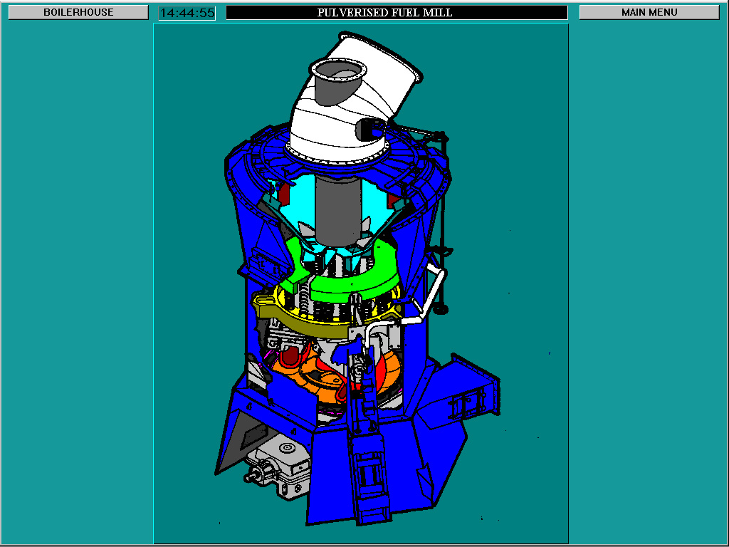 Control room screenshot of Pulverised Fuel Mill