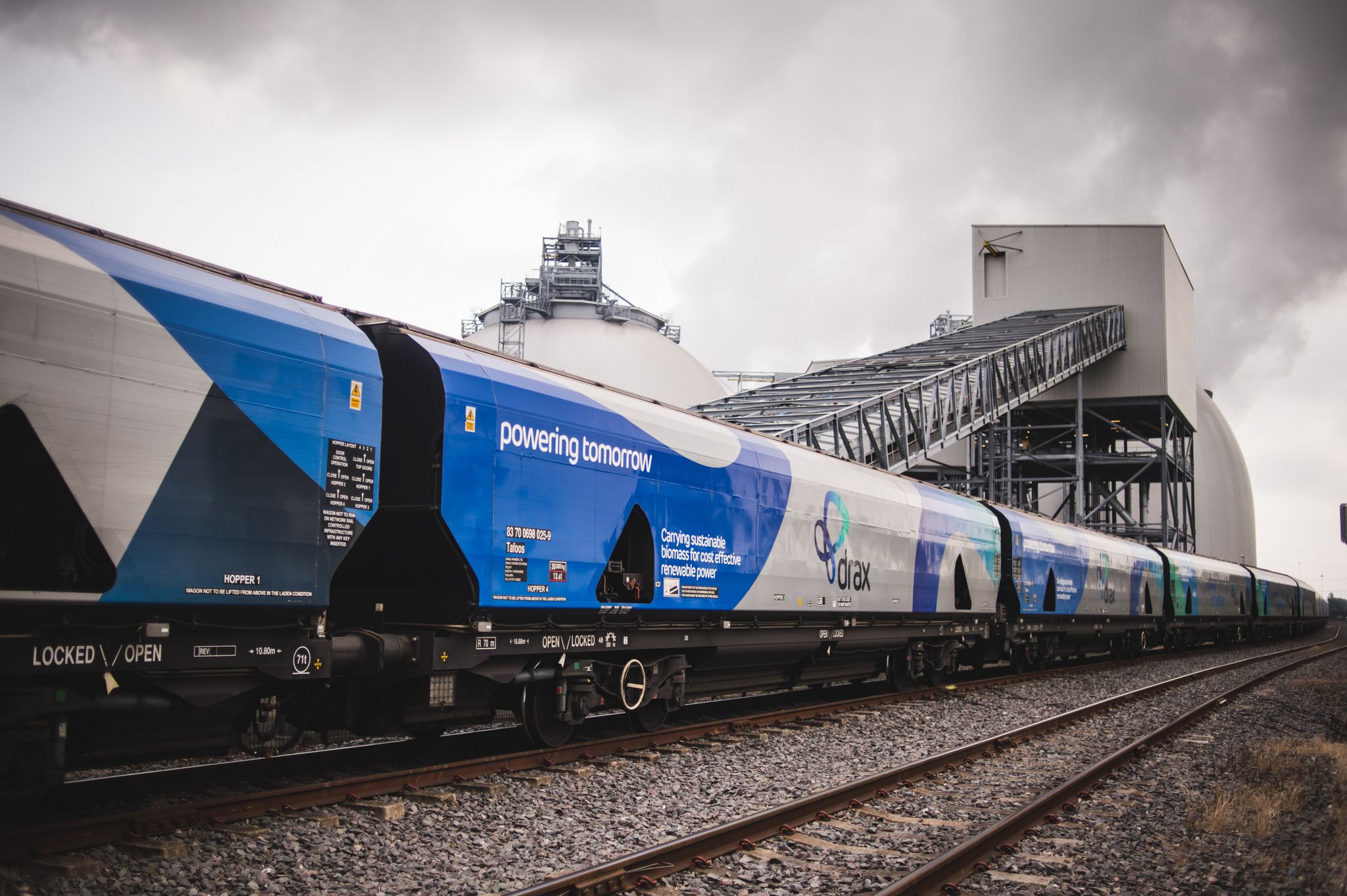 Biomass train at Drax Power Station [Image courtesy Drax Power]
