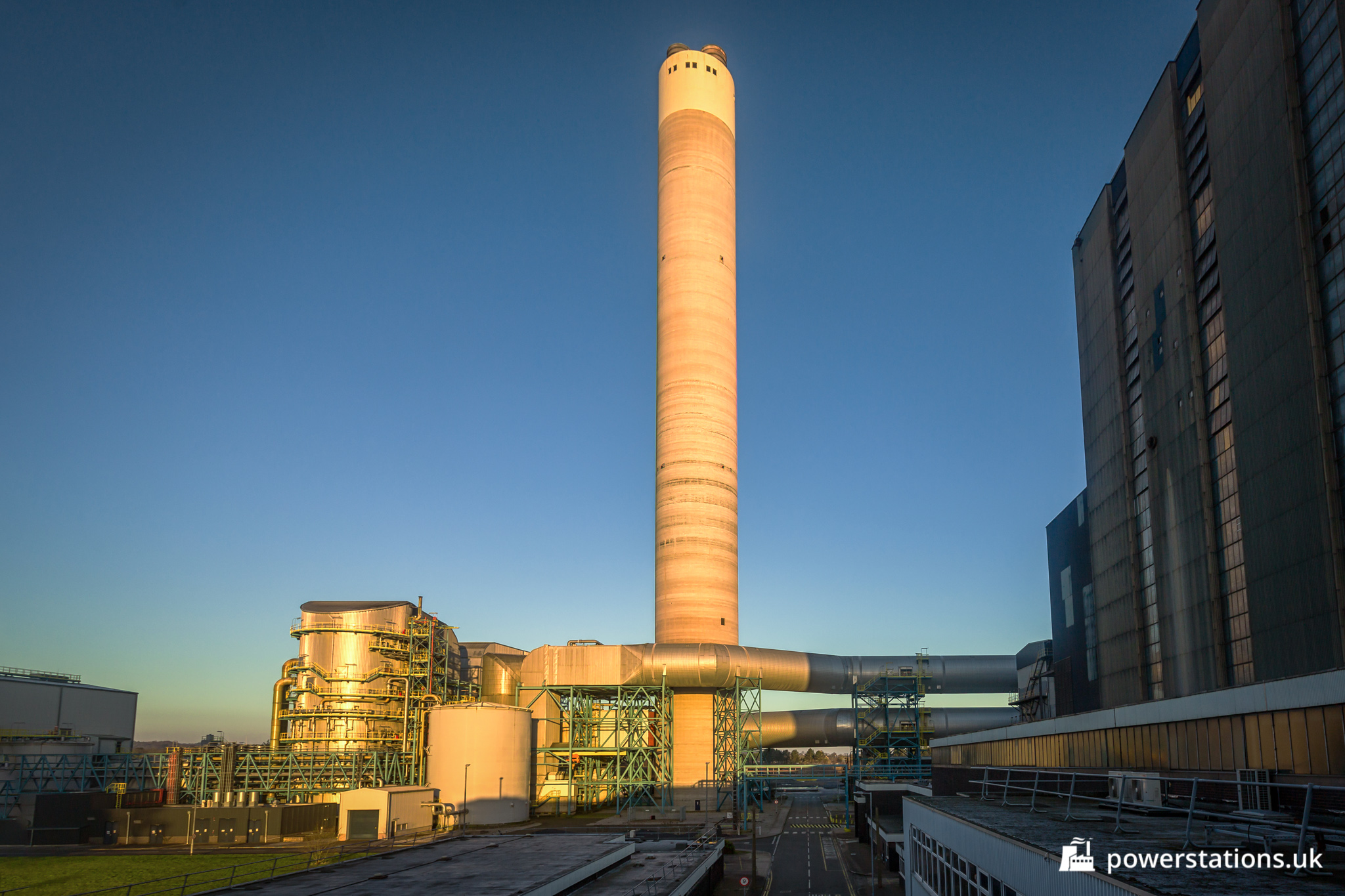 Flue Gas Desulphurisation (FGD) Plant and new chimney