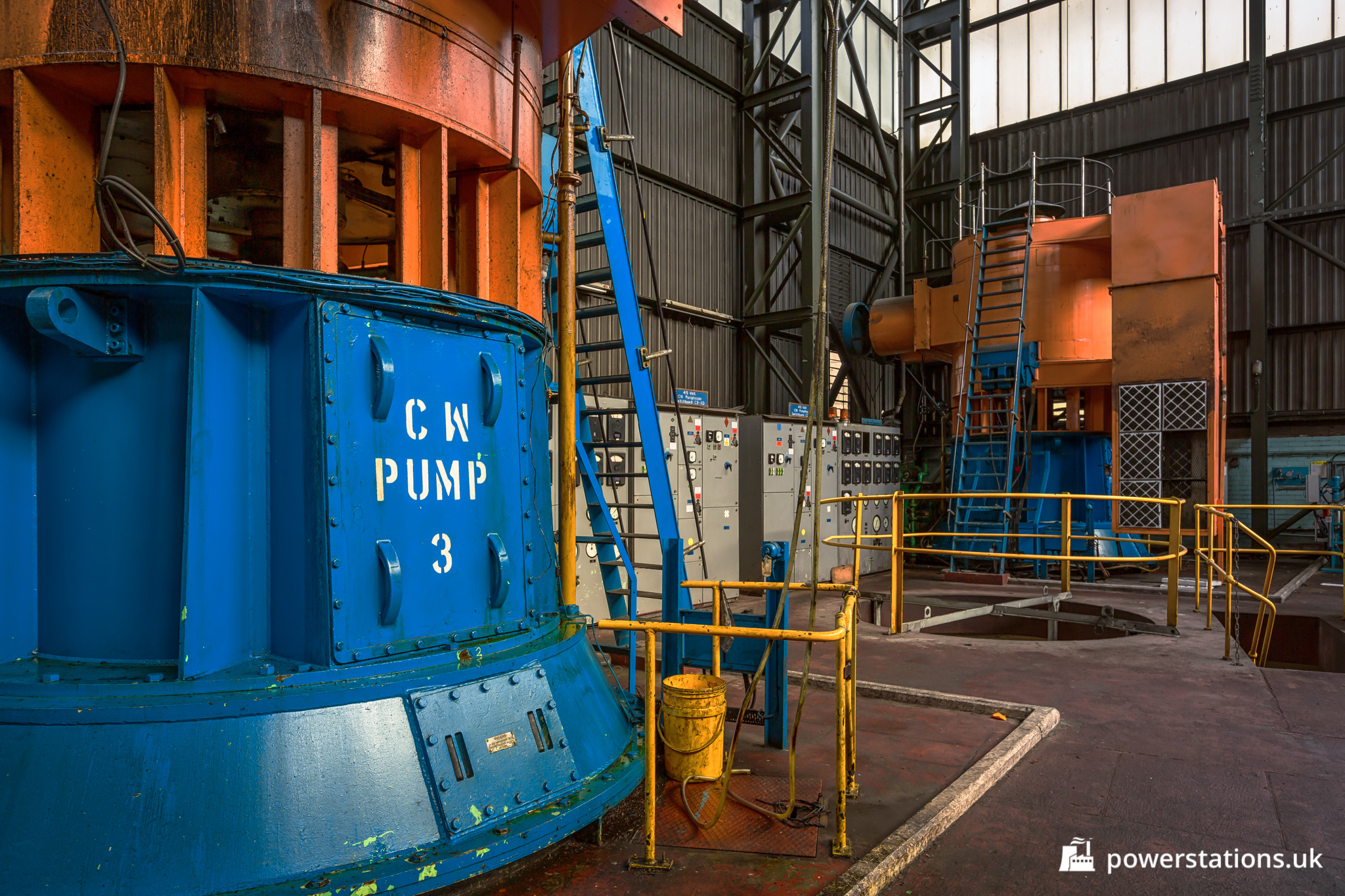 The CW Pump House with pumps 3 and 2 visible, and their control boards