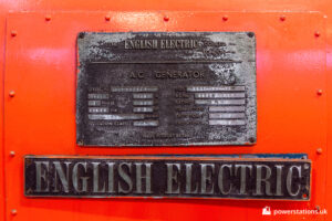 English Electric Maker's Plate Detail